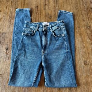 Zara Women’s Blue High Rise Denim Skinny Jeans size 2